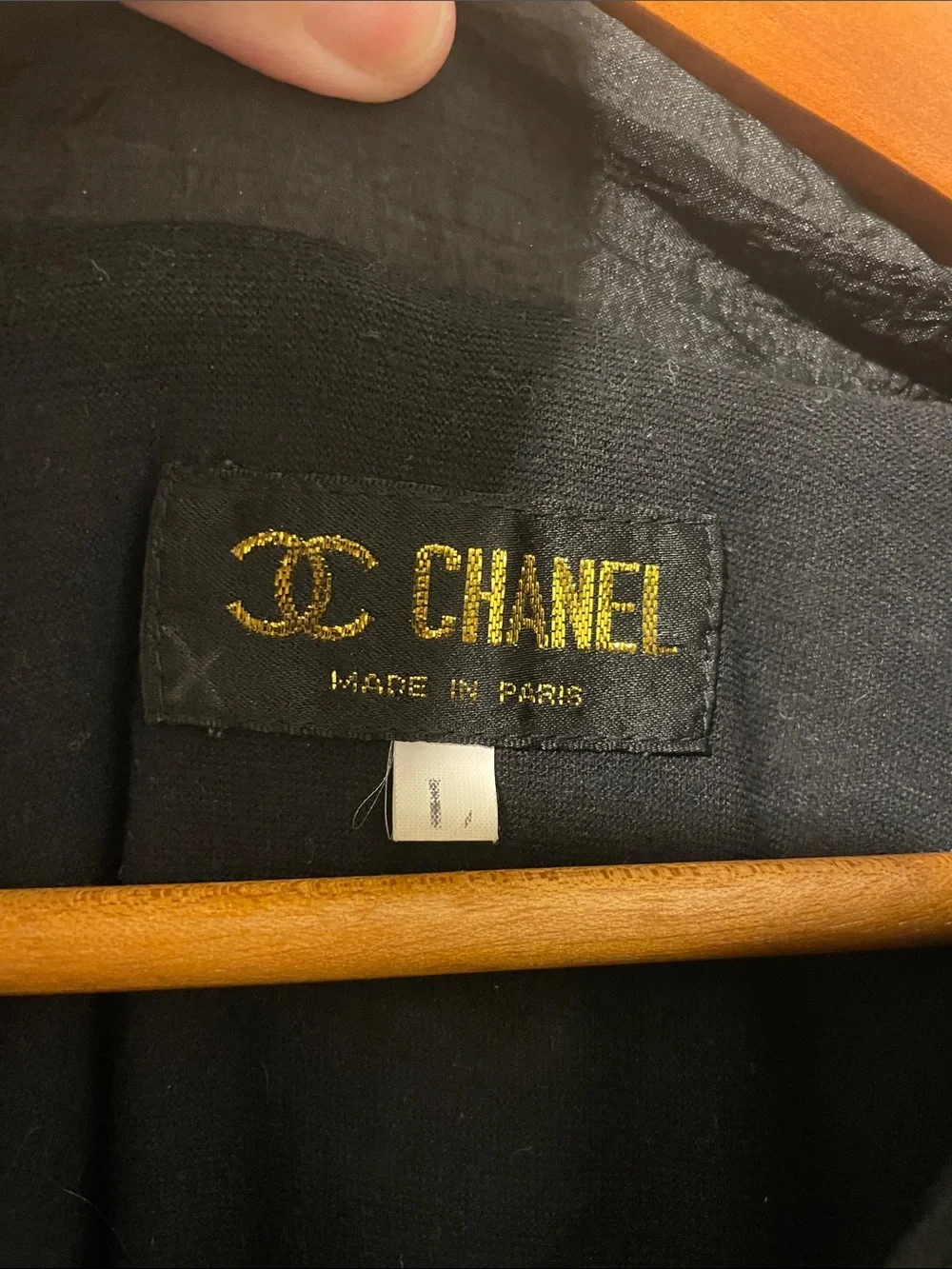 CHANEL Black Quilted Hooded Windbreaker with Gold Logo